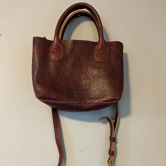 Portland leather raindrop crossbody bag small cinnamon bear - Picture 4 of 5